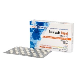 FOLIC ACID 600μg DEPOT (ΦΥΛΛΙΚΟ ΟΞΥ ΣΕ ΔΙΣΚΙΑ ΒΡΑΔΕΙΑΣ ΑΠΟΔΕΣΜΕΥΣΗΣ) VIOGENESIS 90tabs VIOGENESIS